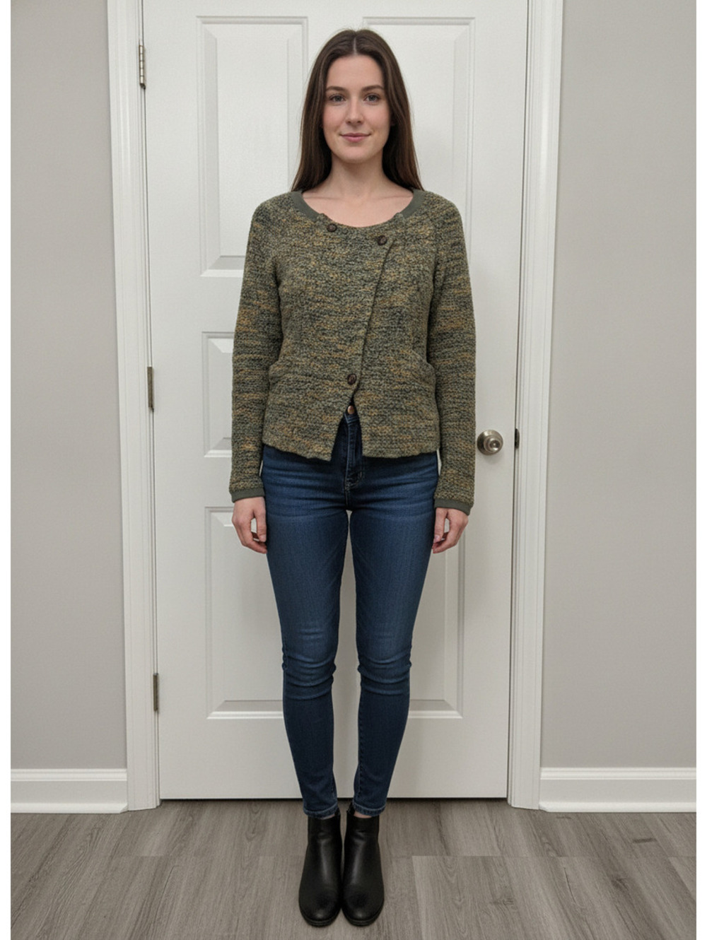 Free People Marled Cropped Boucle Wool Blend Jacket Size S P